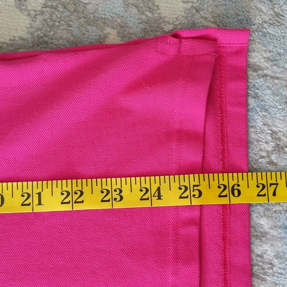 Tommy Hilfiger Quarter Zip Collared High Low Top M Pink - Picture 11 of 11